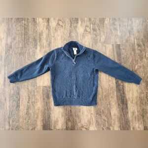 L.L. Bean Navy Mock Neck Sweater Small